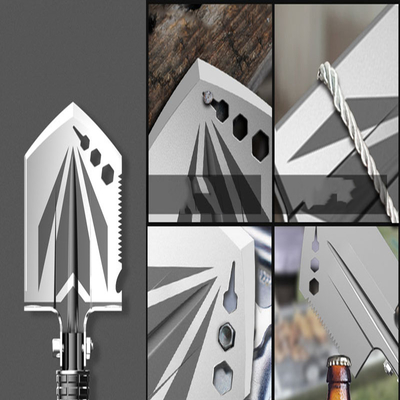 8 اینچی سر چند منظوره All In One Military Shovel 3Cr13 Self Defense