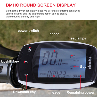 صفحه نمایش LED 30-50Km/H باتری لیتیومی آلیاژی منیزیم قاب دم نرم دوچرخه برقی